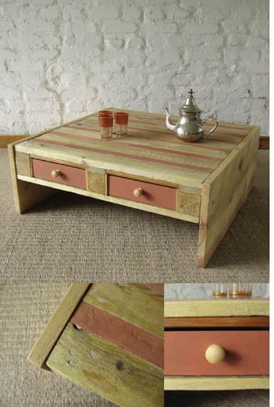 pallet coffee-table-with-two-drawers